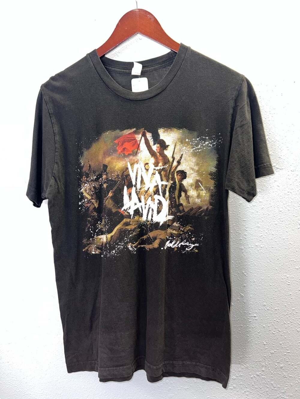 Coldplay Viva La Vida Tour T-Shirt Graphic Concert Band Tee Black Mens M 0619